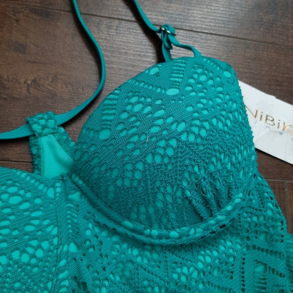 COPY - TiniBikini Cut Out Jade Swimsuit NWT Size … - Picture 3 of 11